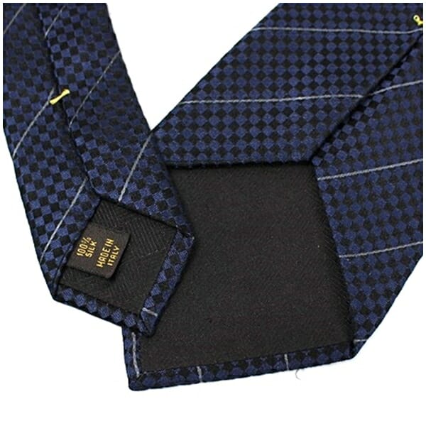 ルイヴィトン シルク ネクタイ ダミエ柄 中古 ABランク LOUIS VUITTON  