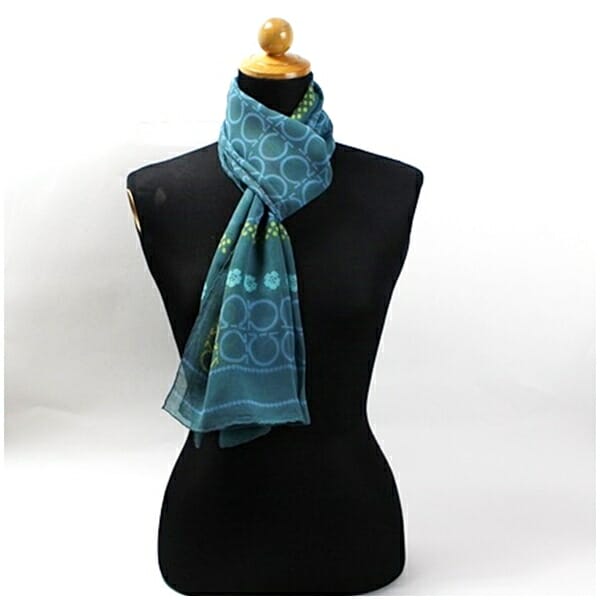 サルバトーレフェラガモ シルク ストール 長方形 ガンチーニ グリーン