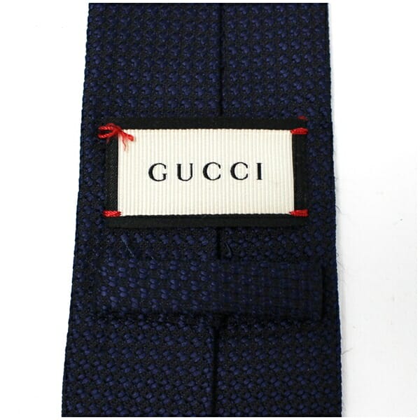 グッチ ネクタイ ネイビー Bee シェリーライン 現行品 中古 ABランク