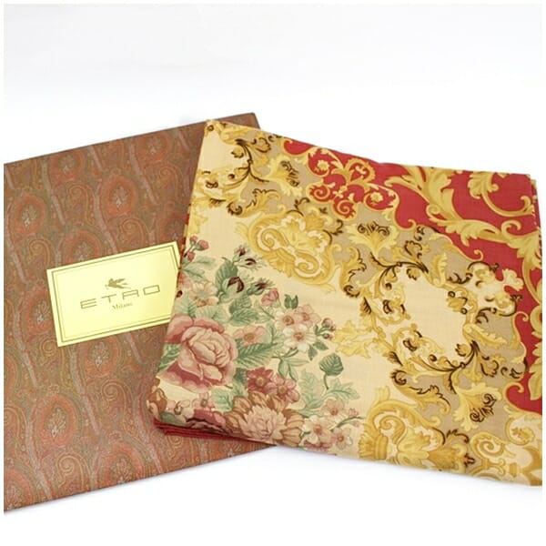 エトロ ウール シルク 大判スカーフ ストール サーモンピンク ベージュ