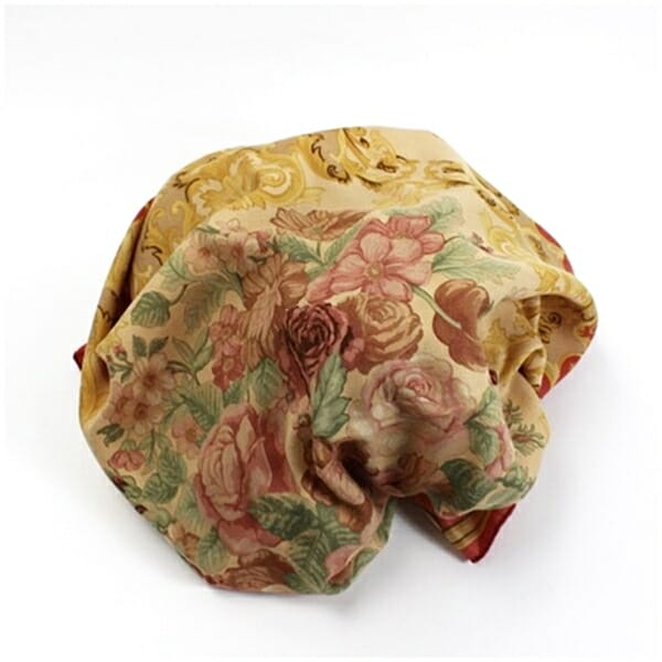 エトロ ウール シルク 大判スカーフ ストール サーモンピンク ベージュ 中古 Aランク ETRO レディース 女性 エトロ ウール シルク 大判スカーフ ストール サーモンピンク ベージュ