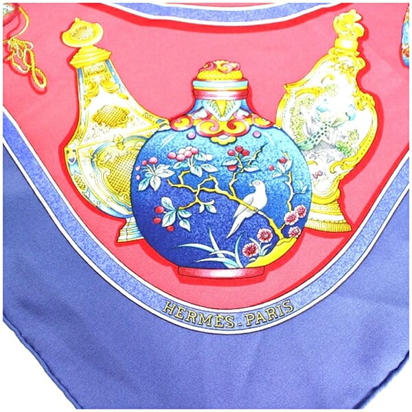 HERMES カレ90 香水ボトル スカーフ レッド エルメス HERMES カレ 90