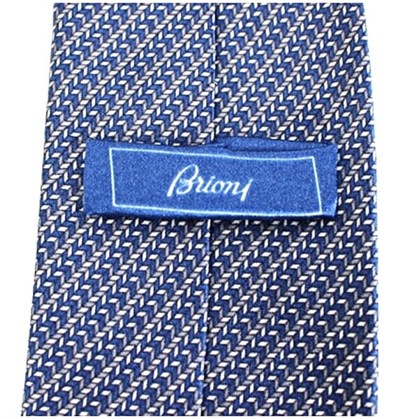 ブリオーニ シルク ネクタイ ヘリンボーン柄 中古 Aランク Brioni