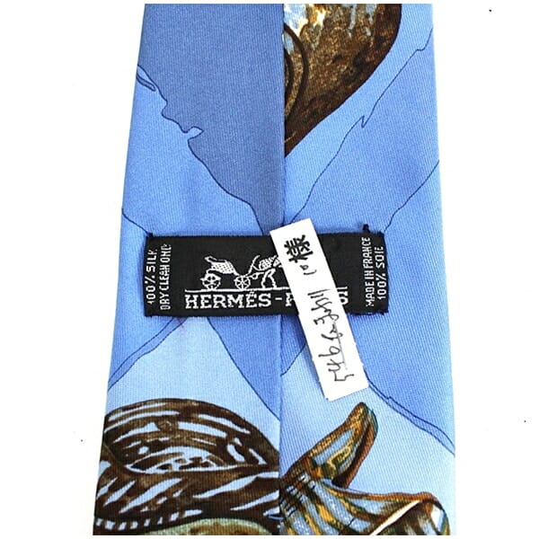 エルメス シルク ネクタイ スカーフ柄 中古 ABランク HERMES メンズ