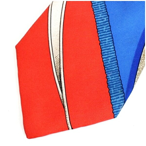 エルメス シルク ネクタイ スカーフ柄 中古 ABランク HERMES メンズ