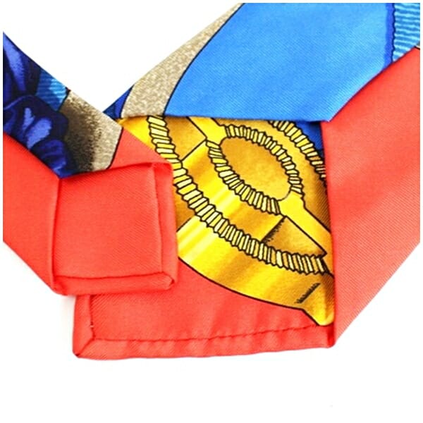 エルメス シルク ネクタイ スカーフ柄 中古 ABランク HERMES メンズ