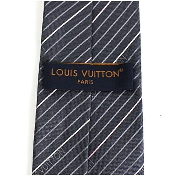 57369 ルイヴィトン シルク ネクタイ クラヴァット M79408 ストライプ