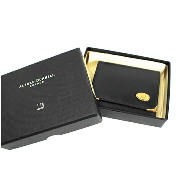 ダンヒル ケース レザー ブラック 中古 Aランク dunhill 男性 メンズ ブランド 小銭入れ 保存袋・箱付き