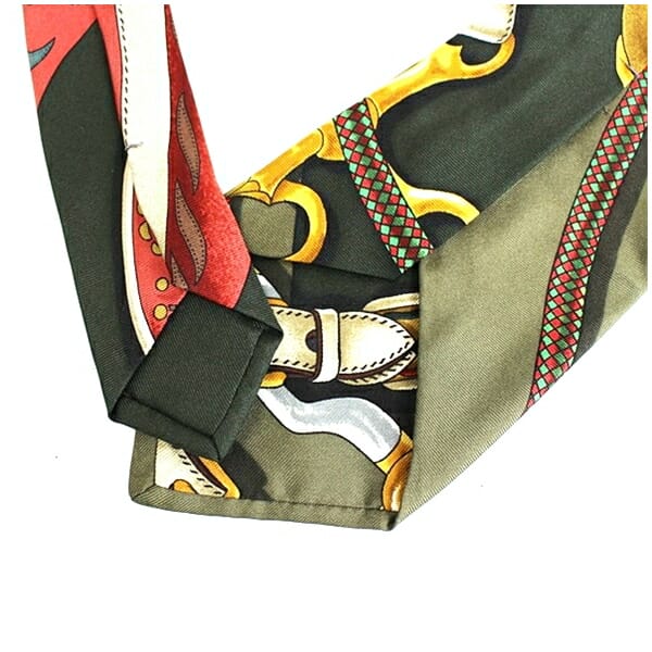 エルメス シルク ネクタイ スカーフ柄 中古 Aランク HERMES メンズ