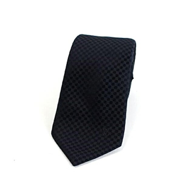 ルイヴィトン シルク ネクタイ ダミエ 非売品 スタッフユニフォーム 中古 Aランク LOUIS VUITTON メンズ