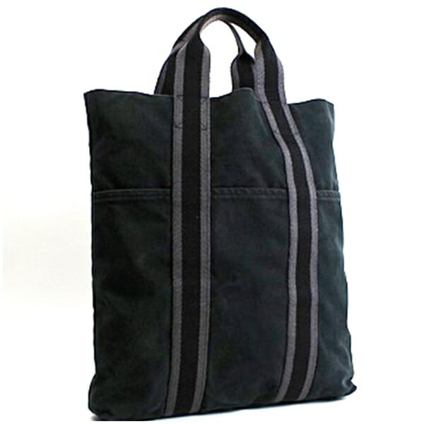 エルメス フールトゥ カバス キャンバス トートバッグ ブラック 中古 Bランク HERMES レディース メンズ 男女兼用