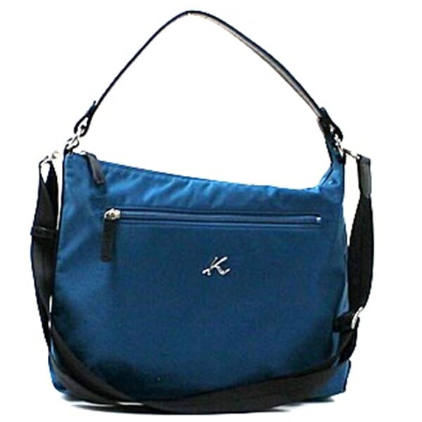 キタムラK2 2WAY ナイロン ショルダーバッグ 肩掛け 斜め掛け ターコイズブルー 中古 Aランク Kitamura