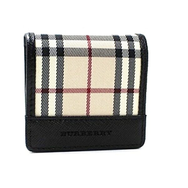 バーバリー ケース 未使用 ノヴァチェック ベージュ ブラック 中古 Sランク BURBERRY メンズ 男性