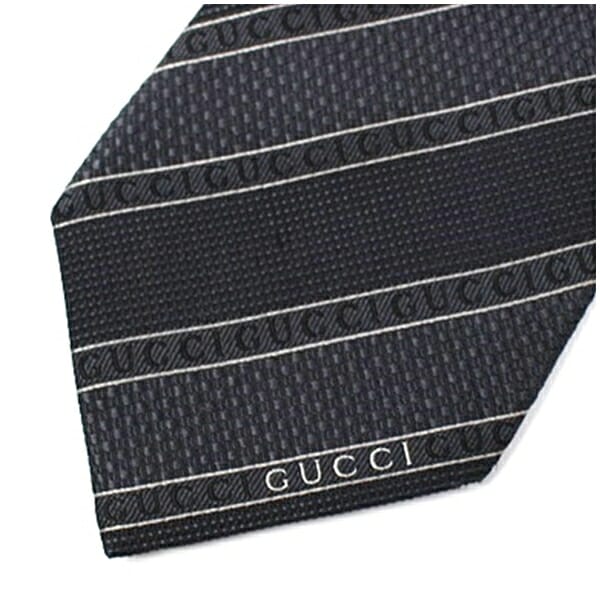 グッチ シルク ネクタイ ストライプ柄 中古 Aランク GUCCI メンズ  