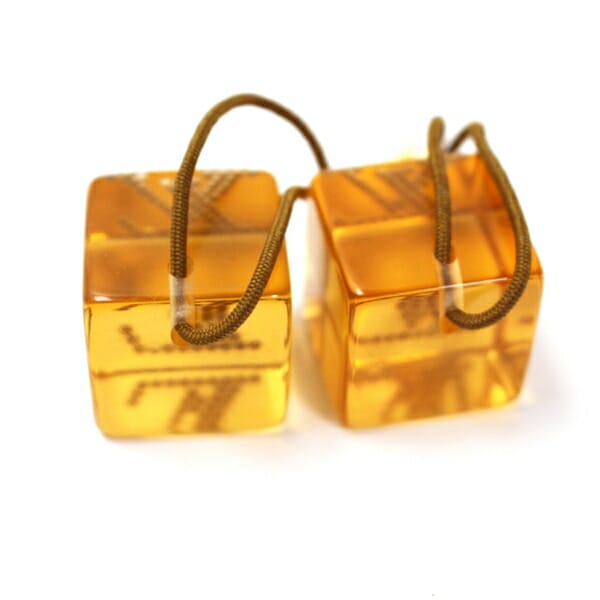 ルイヴィトン キューブヘアバンド ヘアゴム オレンジ 中古 ABランク