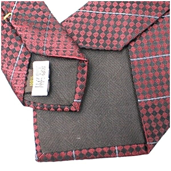 ルイヴィトン シルク ネクタイ ダミエ柄 中古 Aランク LOUIS VUITTON  