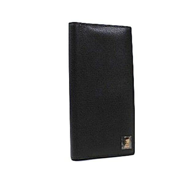 ダンヒル 未使用 二つ折り 長札入れ 未使用 レザー ブラック 中古 Sランク dunhill メンズ 男性 ブランド
