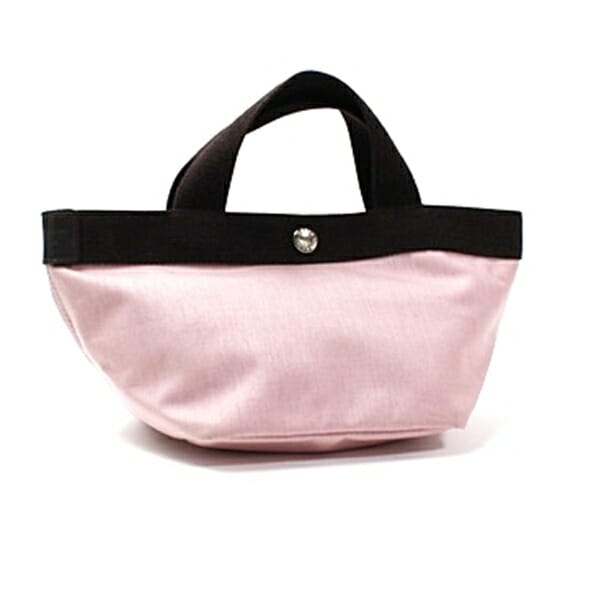 エルベシャプリエ 舟型 トートバッグ 701 S ナイロン ピンク ブラウン 中古 Bランク Herve Chapelier