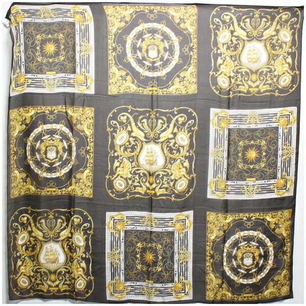 レリアン シルク 大判スカーフ ブラウン 中古 Aランク Leilian レディース 女性用 ネコポス送料無料