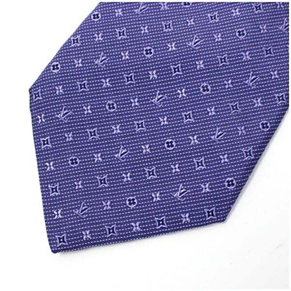 ルイヴィトン シルク ネクタイ モノグラム ストライプ 中古 Aランク