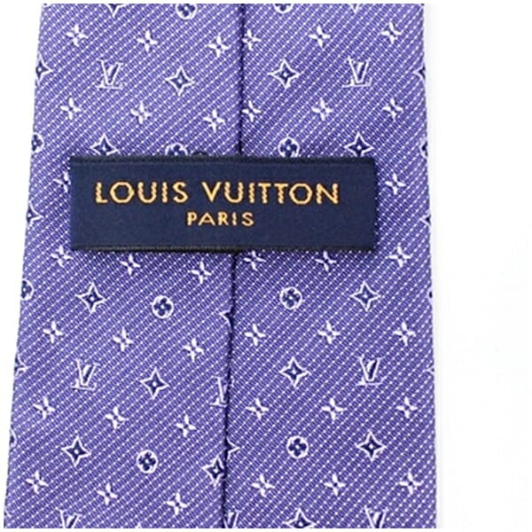 ルイヴィトン シルク ネクタイ モノグラム ストライプ 中古 Aランク