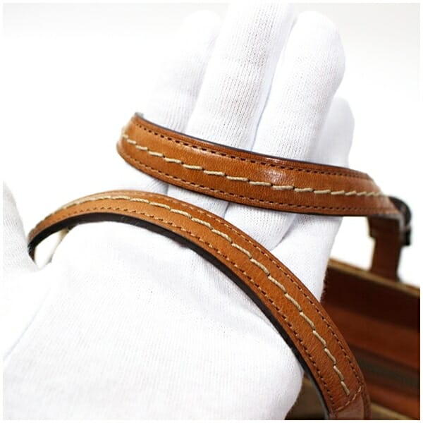 コーチ ミニボストンバッグ 7474 スウェード レザー ブラウン 中古 AB