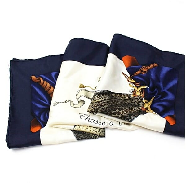 エルメス スカーフ カレ90 chasse a Vol 鷹狩り 中古 ABランク HERMES 