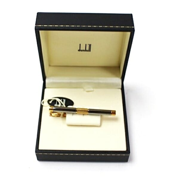 ダンヒル 未使用 ネクタイピン シルバー ゴールド 中古 Sランク dunhill メンズ 男性用 ビジネス スーツ小物