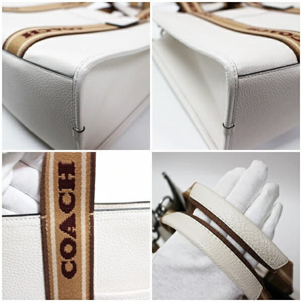 コーチ スミス 2WAY トートバッグ 展示品 未使用 肩掛け 斜め掛け ｃｍ067 SVCAH アイボリー ブラウン 中古_4