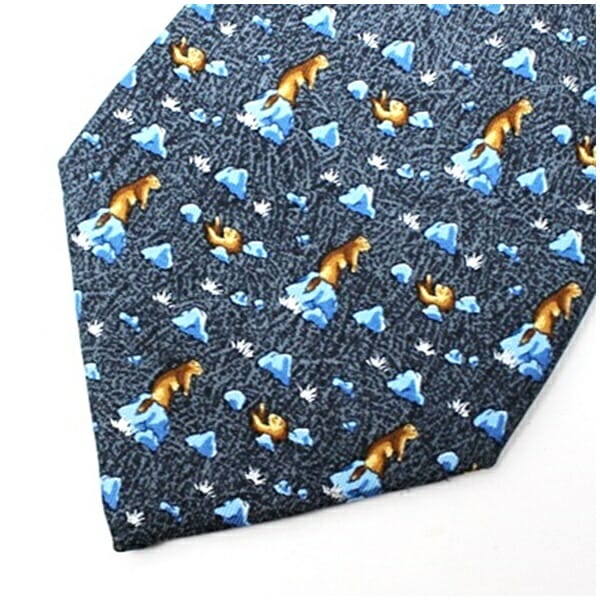エルメス シルク ネクタイ 動物柄 中古 Aランク HERMES メンズ ビジネス_1