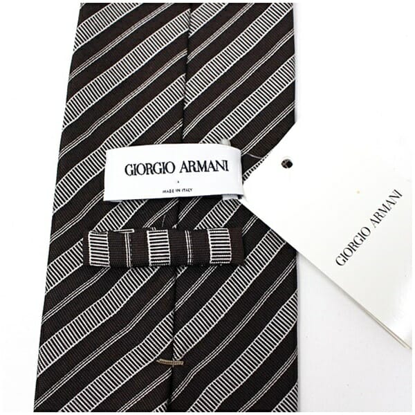 ジョルジオアルマーニ 未使用 シルク ネクタイ ストライプ 中古 Sランク GIORGIO ARMANI メンズ ビジネス_2