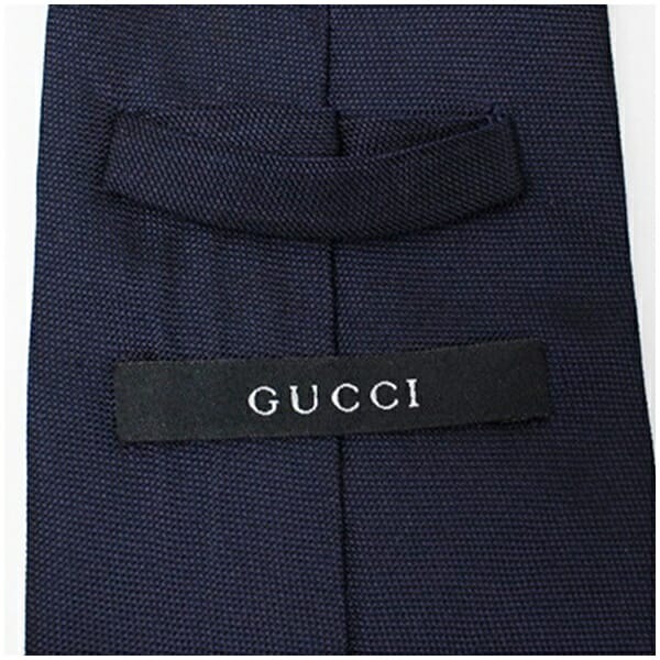 グッチ シルク ネクタイ 無地 中古 ABランク GUCCI メンズ ビジネス_2