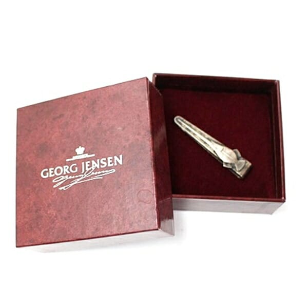 ジョージジェンセン シルバー925 ネクタイピン タイバー式 魚モチーフ 中古 ABランク GEORG JENSEN メンズ