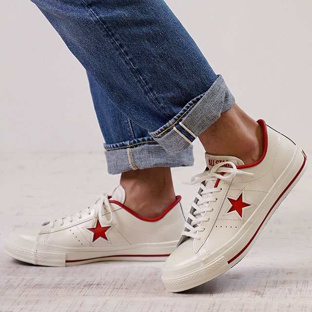 【クーポンあり】コンバース ワンスター J CONVERSE ONE STAR J ホワイト/レッド（32346512）｜au PAY マーケット