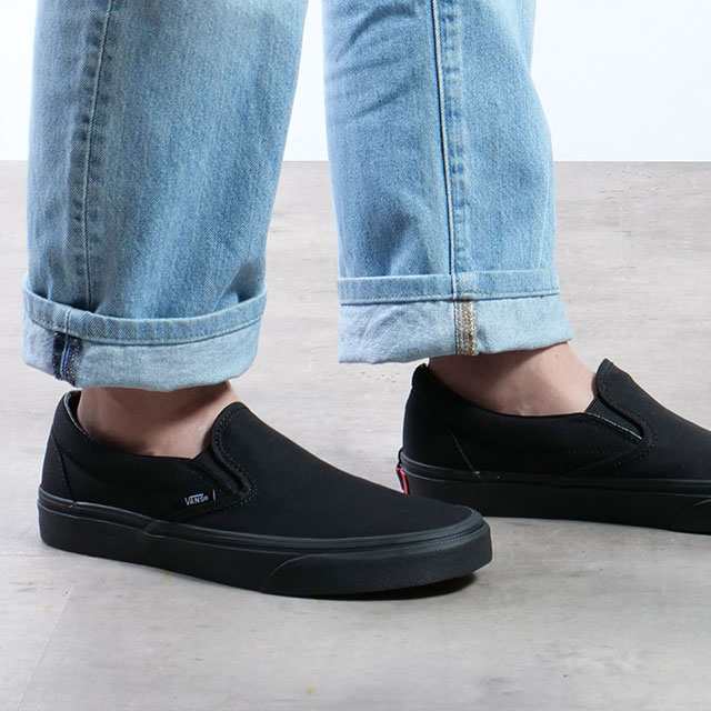 バンズ VANS スリッポン クラシック スリップオン CLASSIC SLIP-ON メンズ・レディース ヴァンズ スニーカー  BLACK/BLACK ブラック系 [VN｜au PAY マーケット