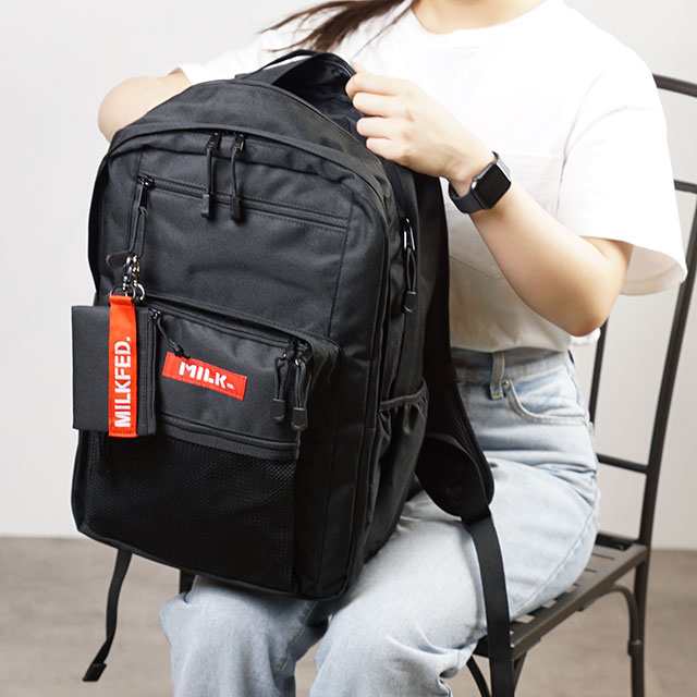 ミルクフェド リュック MILKFEDリュックサックW ZIP BACKPACK