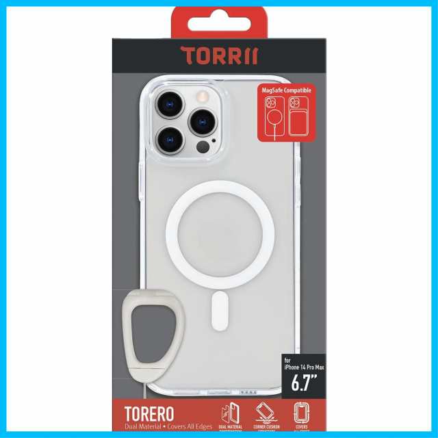 Torrii iPhone 14 Pro Max 対応 ケース カバー クリア MagSafe 対応 マグネット 付 ストラップ ストラップ