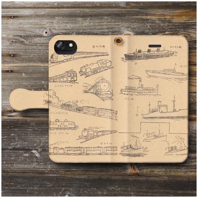 Iphone6s ケース Iphone6 スマホケース 手帳型 全機種対応 ケース おしゃれ 人気 ケース 絵画 略画事典 船 電車 蒸気機関車の通販はau Pay マーケット Naturemate