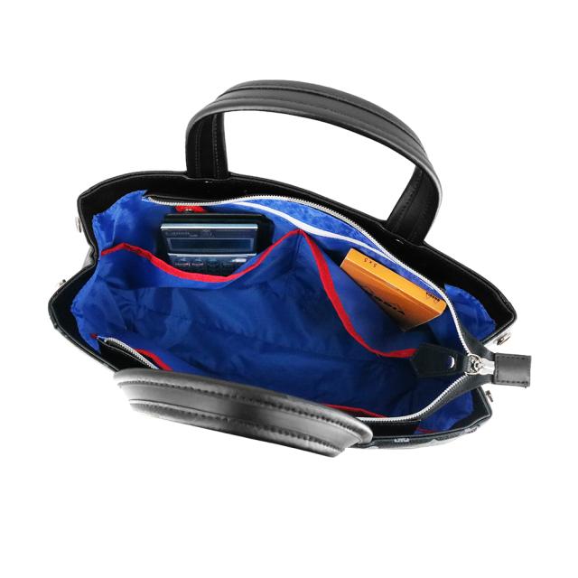 カステルバジャック トートバッグ ネイビー トリコロール A4収納可能 PVC CASTELBAJAC/カステルバジャック トートバッグ ネイビー カステル