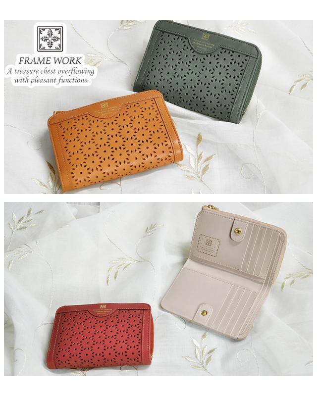 フレームワーク FRAME WORK 二つ折り財布 折財布 フィオーレ 44320(44310) レディース フレームワーク FRAME WORK 二つ折り財布 折財布 フィオーレ 44320