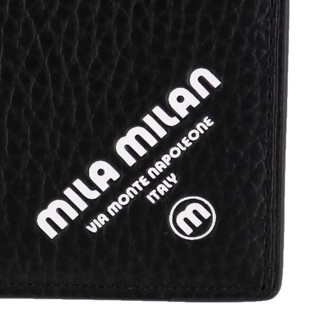 ミラ・ミラン 財布 二つ折り財布 札ばさみ 紙幣クリップ 小銭入れ付き