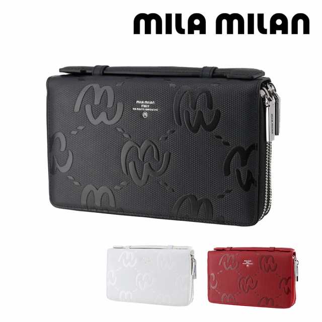 ミラ・ミラン 財布 バッグ スマートセルバッグ クラッチバッグ 長財布 ダブルファスナー mila milan ミオ 255213 メンズ レディース レザ