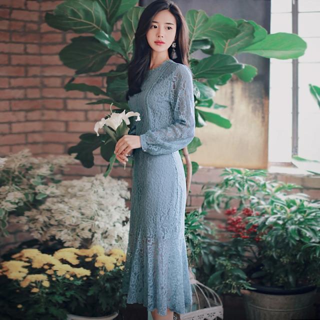 結婚式 ワンピース お呼ばれドレスパーティードレス 結婚式 二次会 同窓会 成人式 レトロ 総レース セクシー フィッシュテール フレアー の通販はau Pay マーケット Y Cool