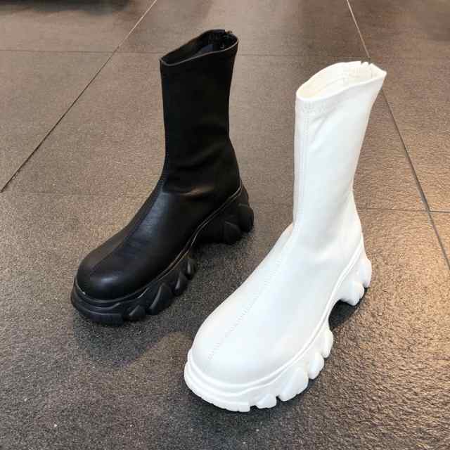 レディース シューズ  ショートブーツ 6cmヒール ラウンドトゥ 厚底 歩きやすい  美脚 脚長 PU 大人可愛い きれいめ シンプル 上品 お洒落 エレガント 大人っぽい クール セクシー シック エレガント モダン こなれ感 秋 冬 送料無料 個性的の通販は