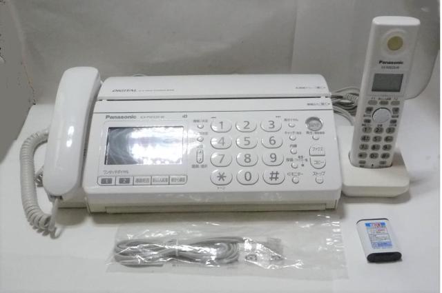 パナソニック おたっくす デジタルコードレスFAX 子機1台付き ホワイト KX-PW320DL-W(中古品)