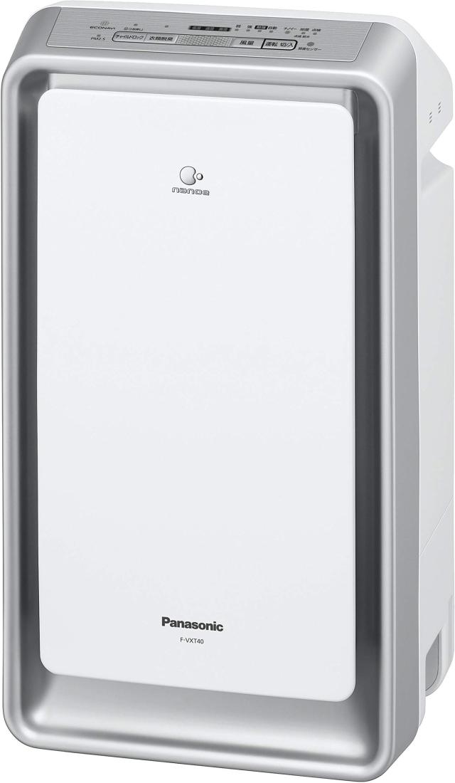 パナソニック 加湿空気清浄機 ナノイー搭載 〜18畳 静音運転モデル「勉強モード搭載」 シルバー F-VXT(中古品)