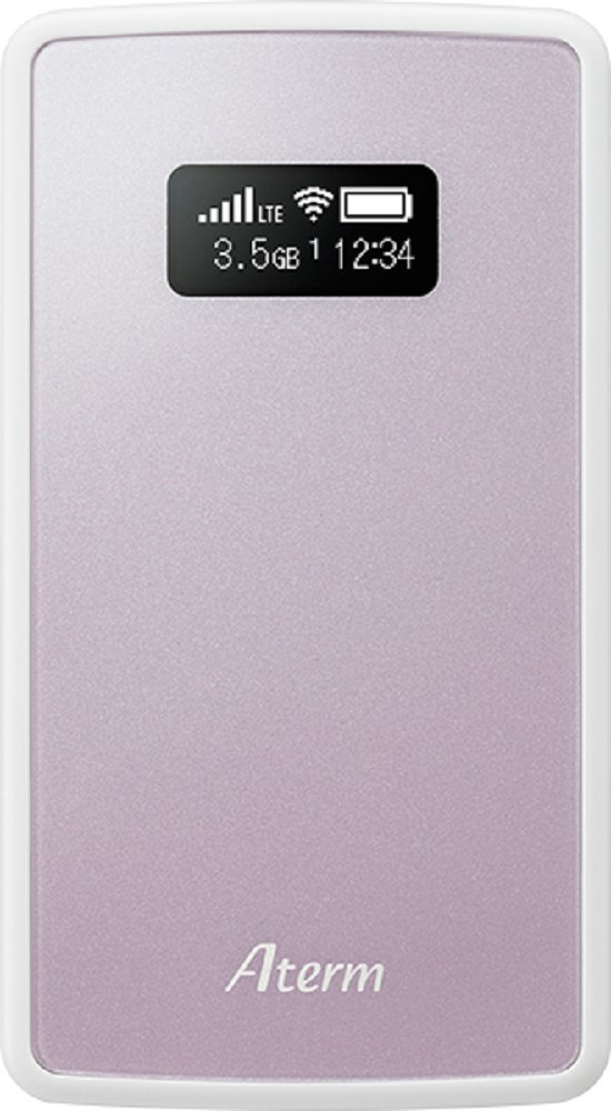 NECプラットフォームズ モバイルルーター Aterm ( 有機EL / 2GHz 800MHz / パール(中古品)