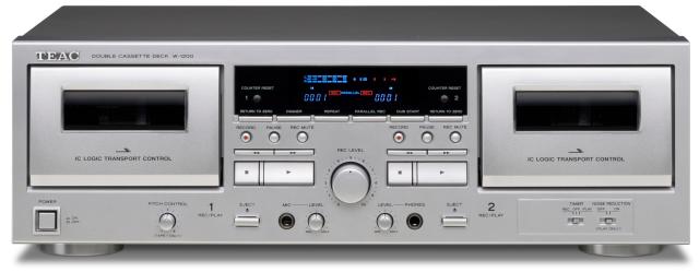 TEAC ダブルカセットデッキ W-1200(S)(中古品)