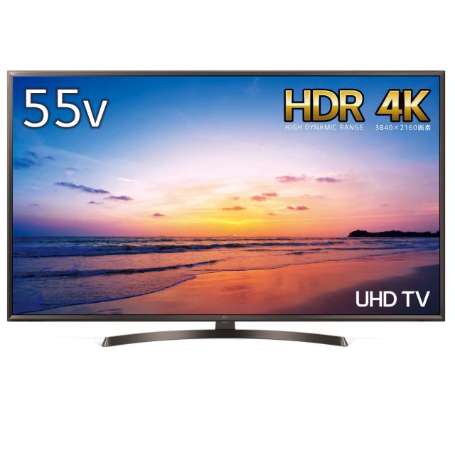 LG 55V型 液晶 テレビ 55UK6300PJF 4K HDR対応 直下型LED 2018年モデル(中古品)