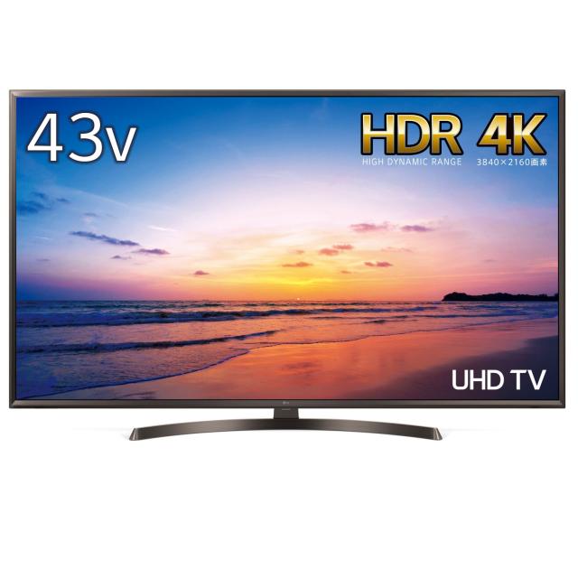 LG 43V型 液晶 テレビ 43UK6300PJF 4K HDR対応 直下型LED 2018年モデル(中古品)